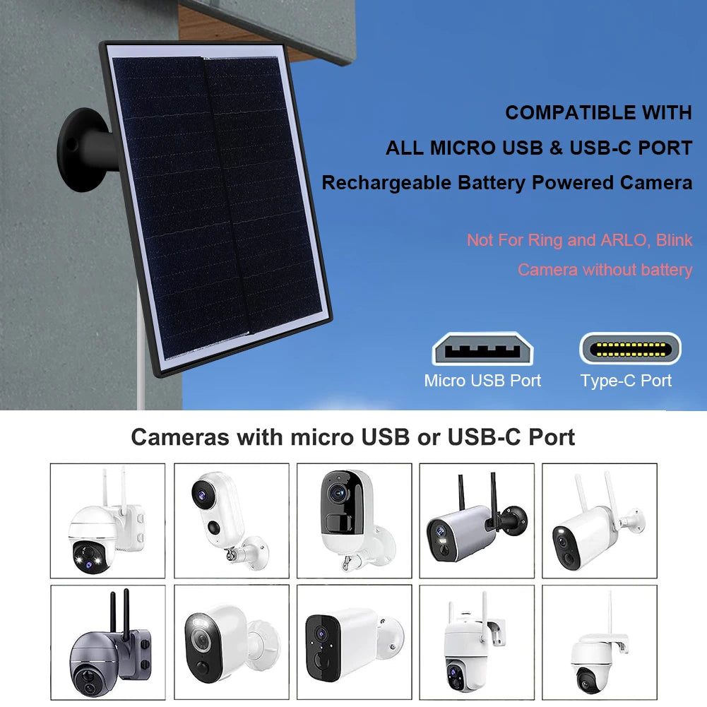 20W 5V Solar Panel for Security Camera