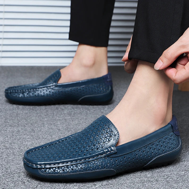Genuine Leather Mens Loafers Shoes
