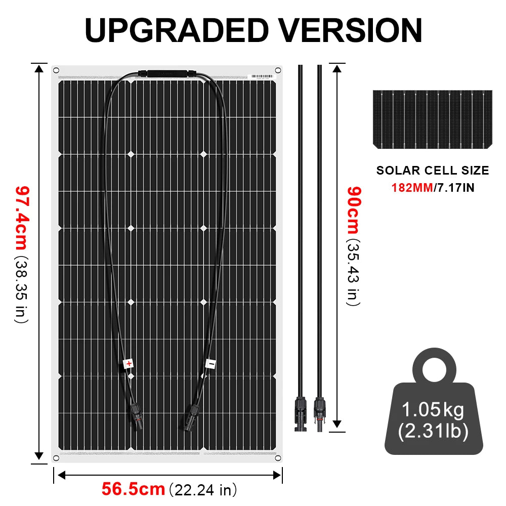 18V 100W/200W/400W Flexible Solar Panel