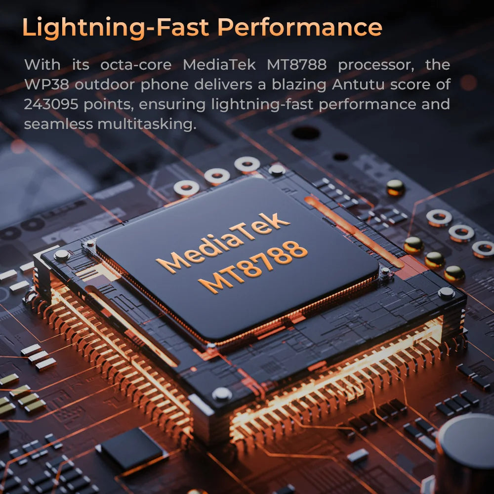 10600mAH WP38 Rugged Smartphone