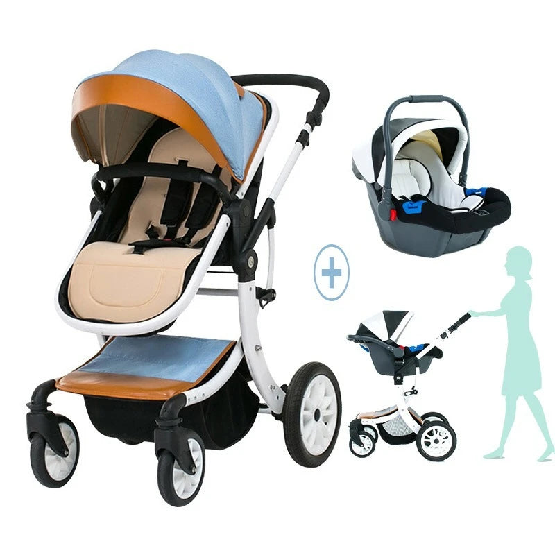3 in 1 Baby Stroller with car seat