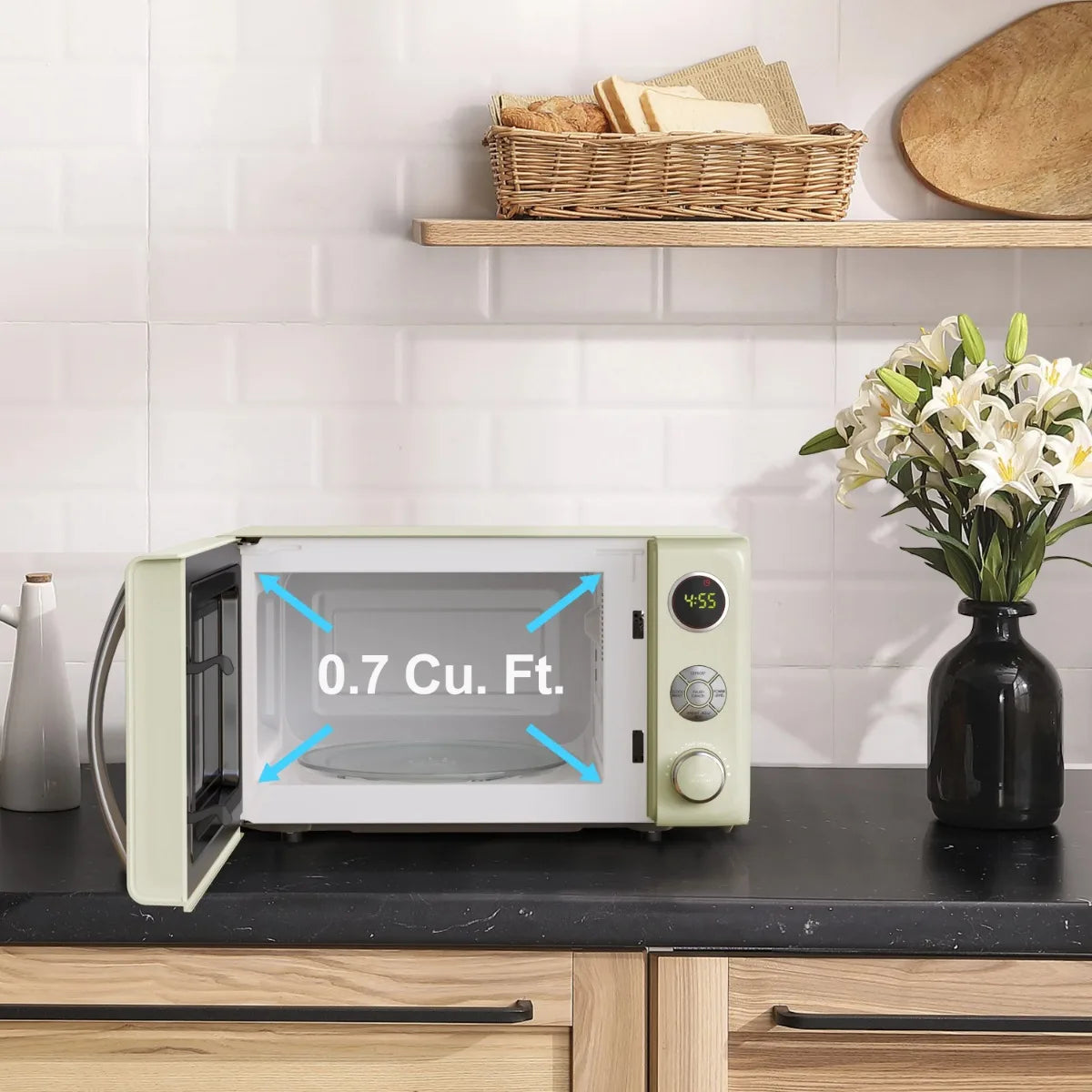 0.7 cu. ft. Retro Countertop Microwave Oven