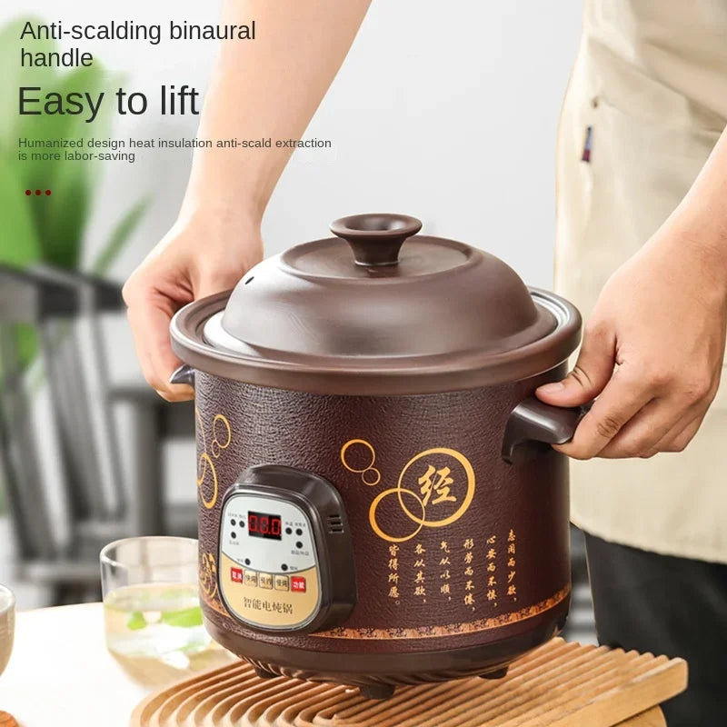220V Intelligent Ceramic Slow Cooker