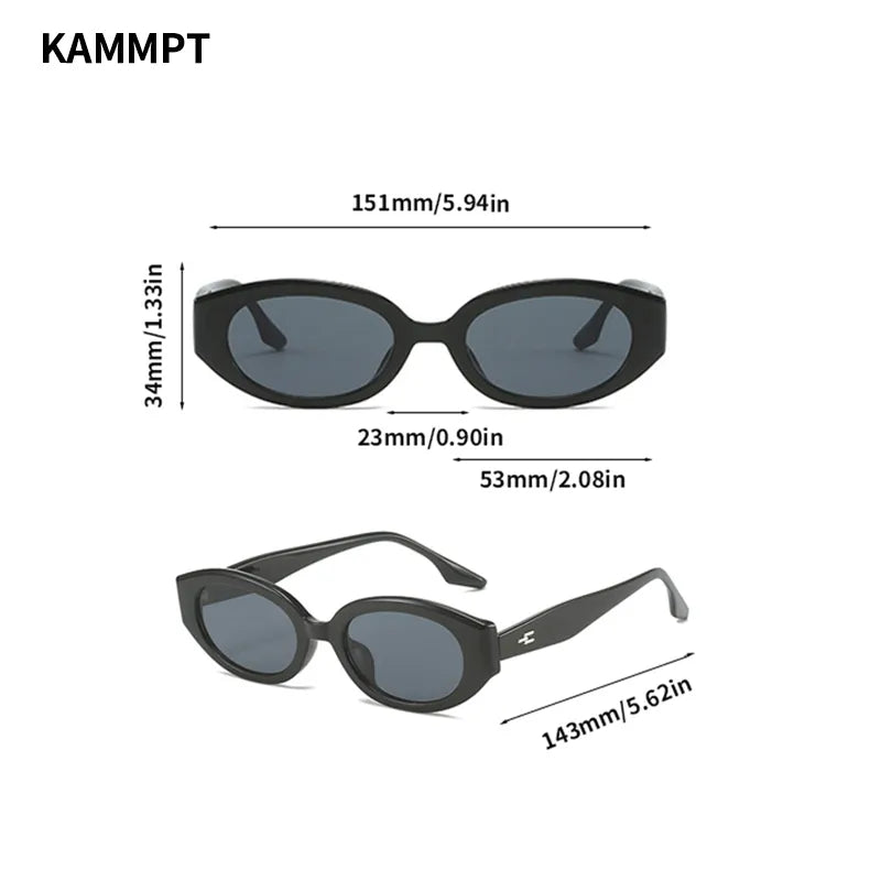 Women Fashion Vintage Oval Sunglasses