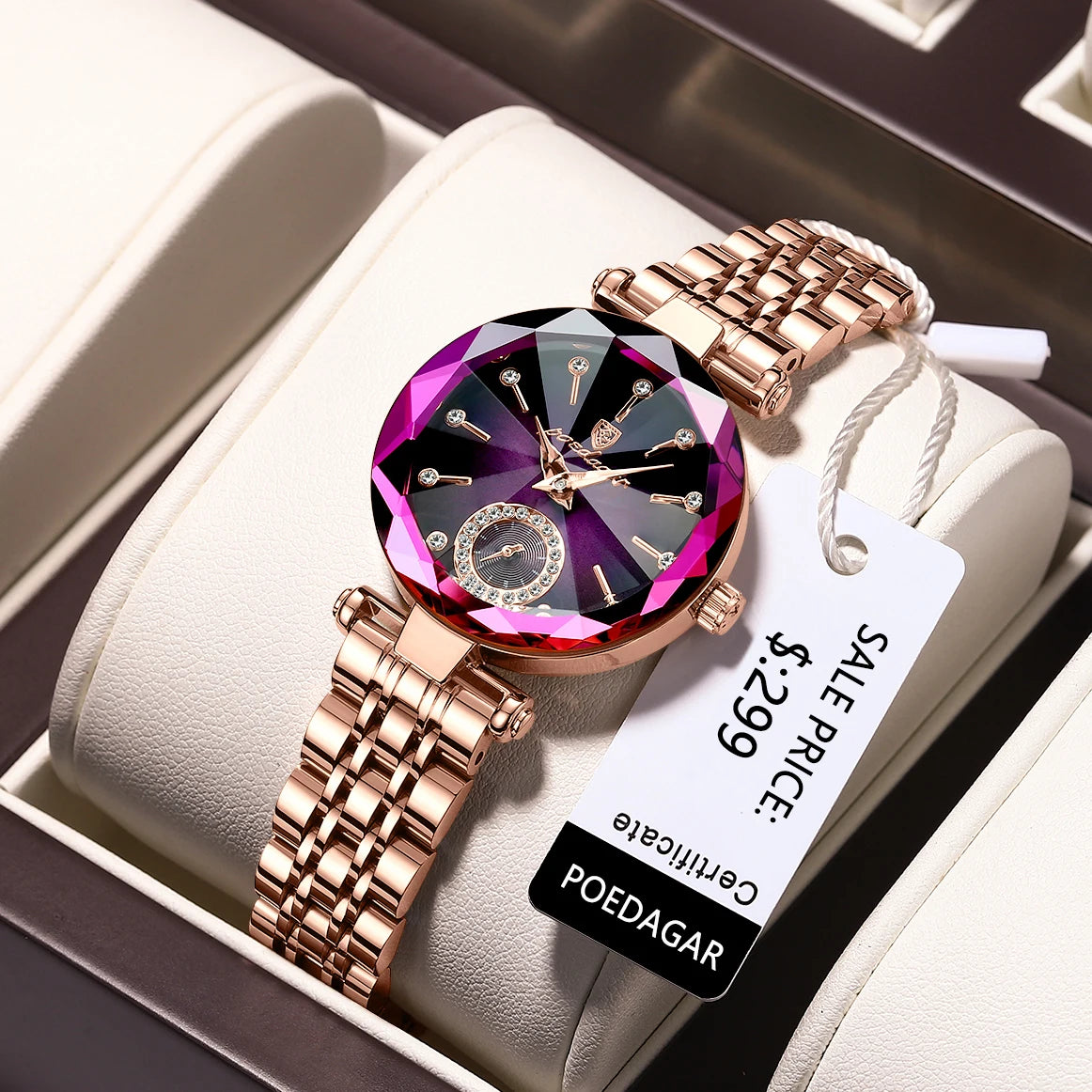 Luxury Fashion Waterproof Ladies Quartz Wristwatch