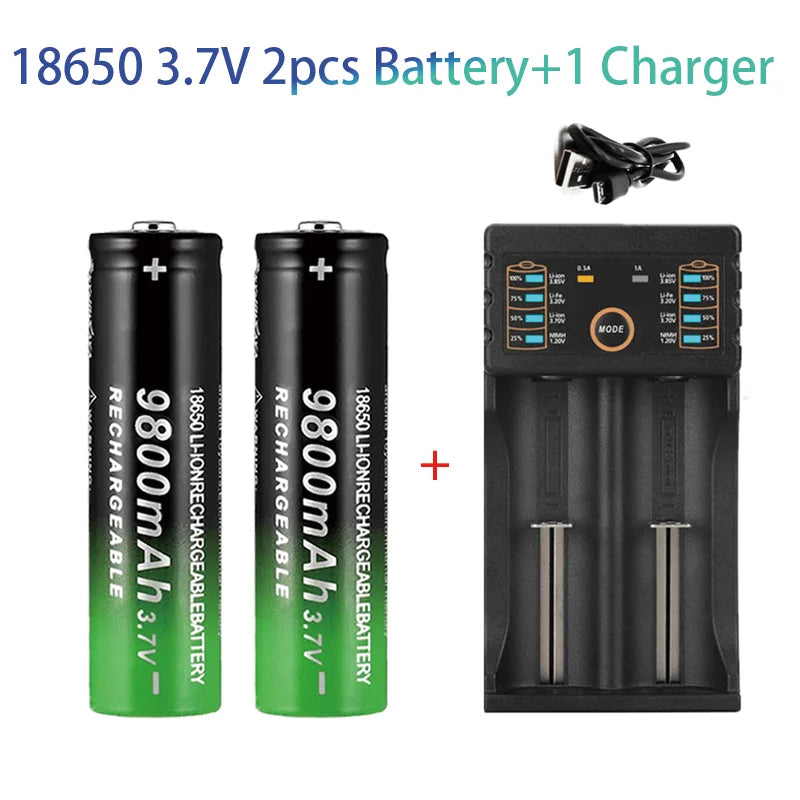 100%18650 Lithium Batteries Flashlight