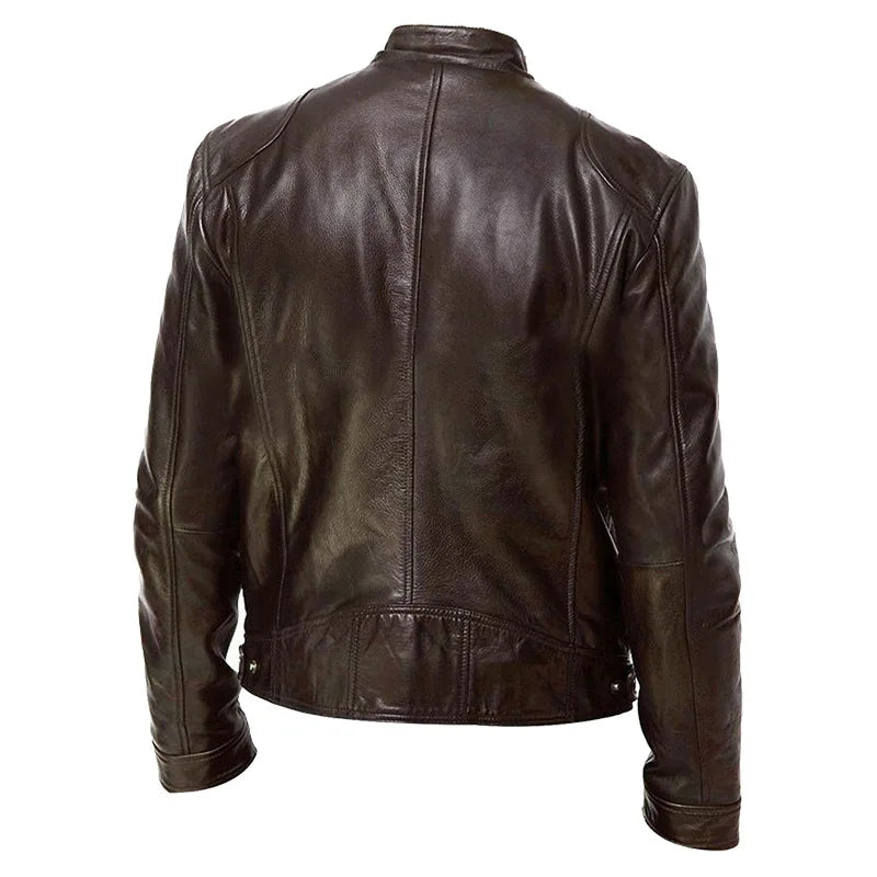Spring Casual Motorcycle Men PU Jacket