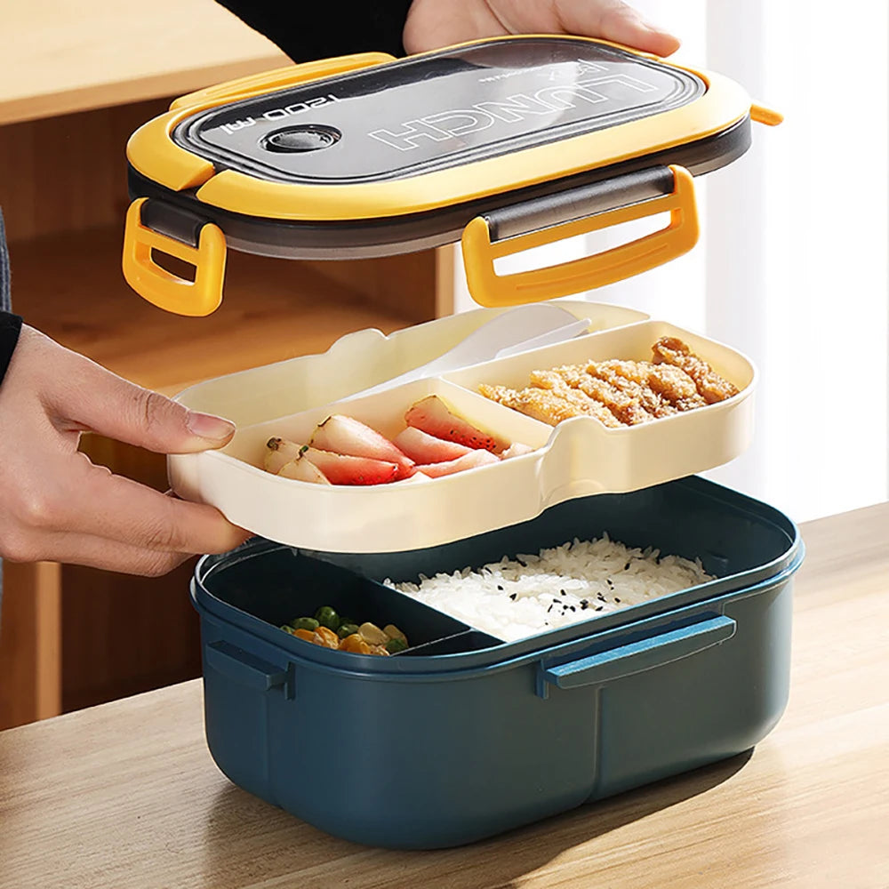 2 Layers Portable Student Heated Lunch Box