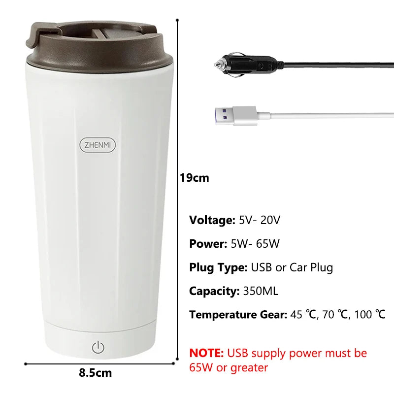 USB Car Plug Electric Heating Bottle