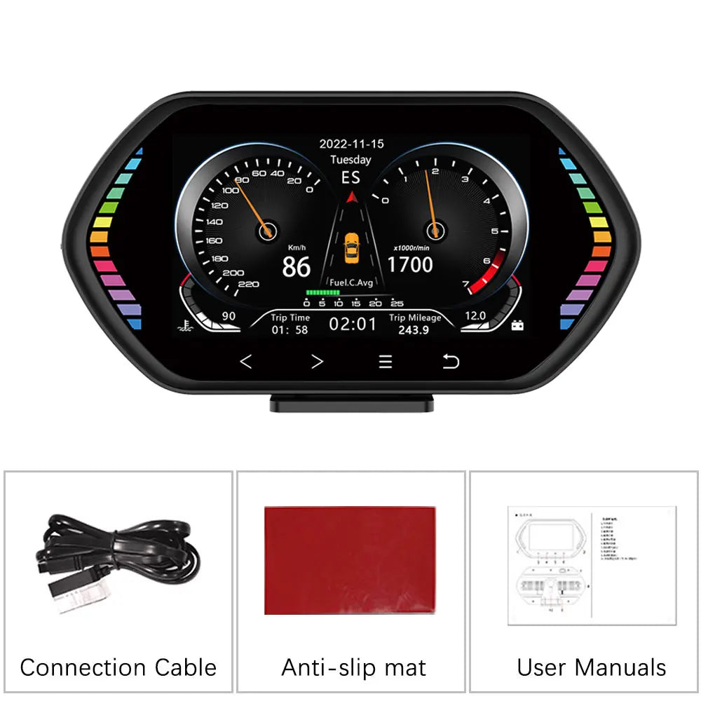 OBD2 HUD Head Up Car Digital Speedometer