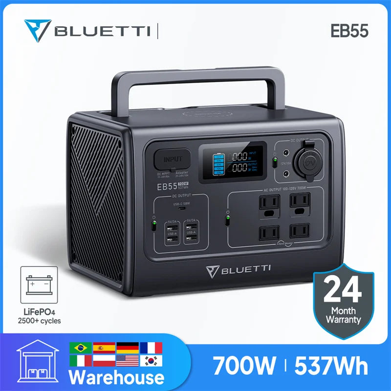 700W 537Wh Portable Power Station LiFePO4 Battery