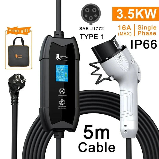 Type 2 16A 3.5kW GBT Electric Car EV Charger