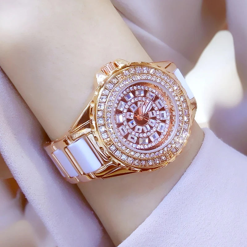 Luxury Brand Women Full Diamond Watches