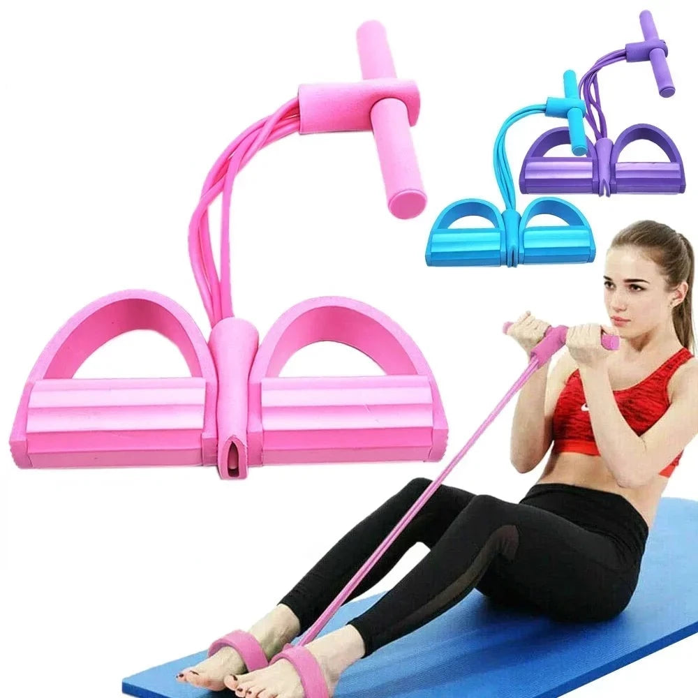 4 Tube Elastic Pedal Puller Resistance Bands