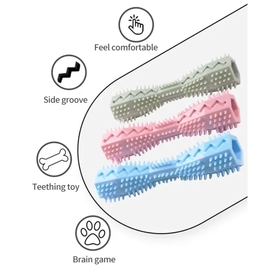 Pet teething cleaner stick toy