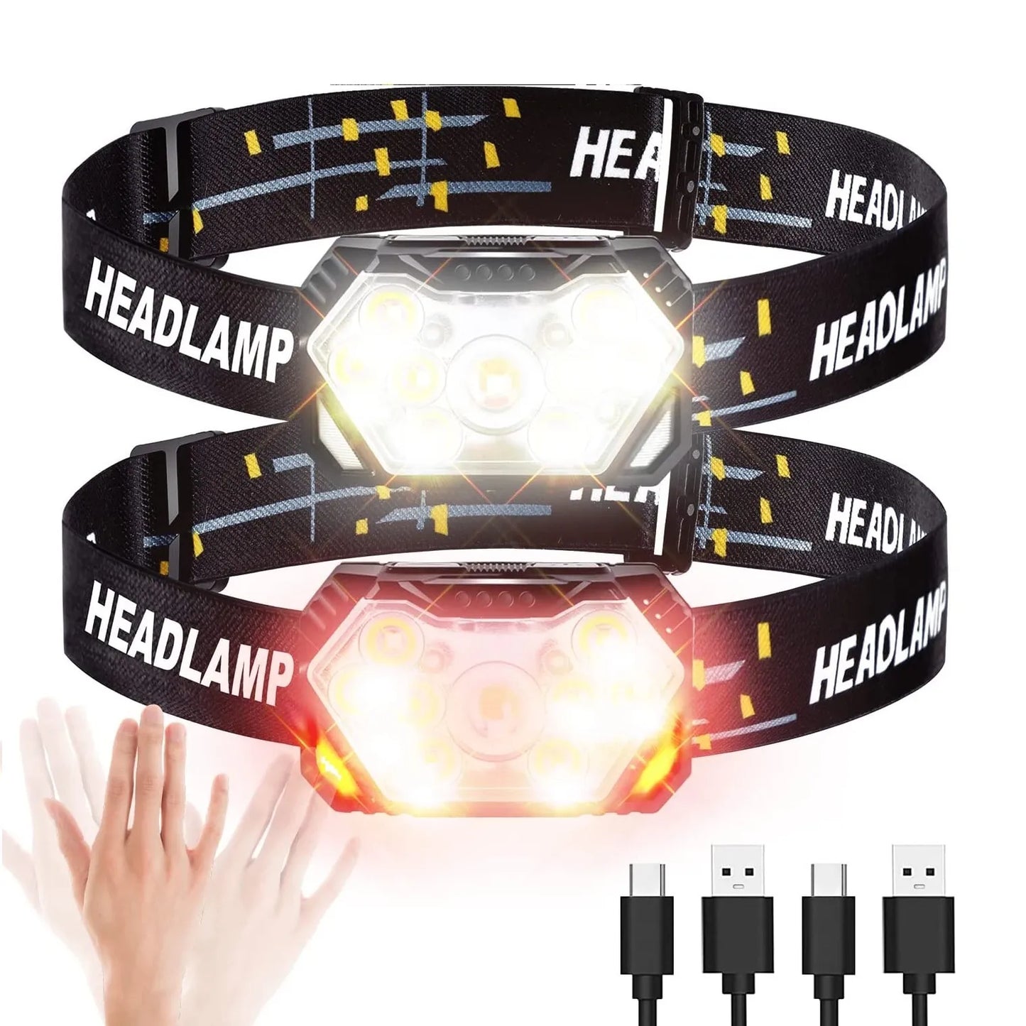 USB Rechageable Motion Sensor Headlight