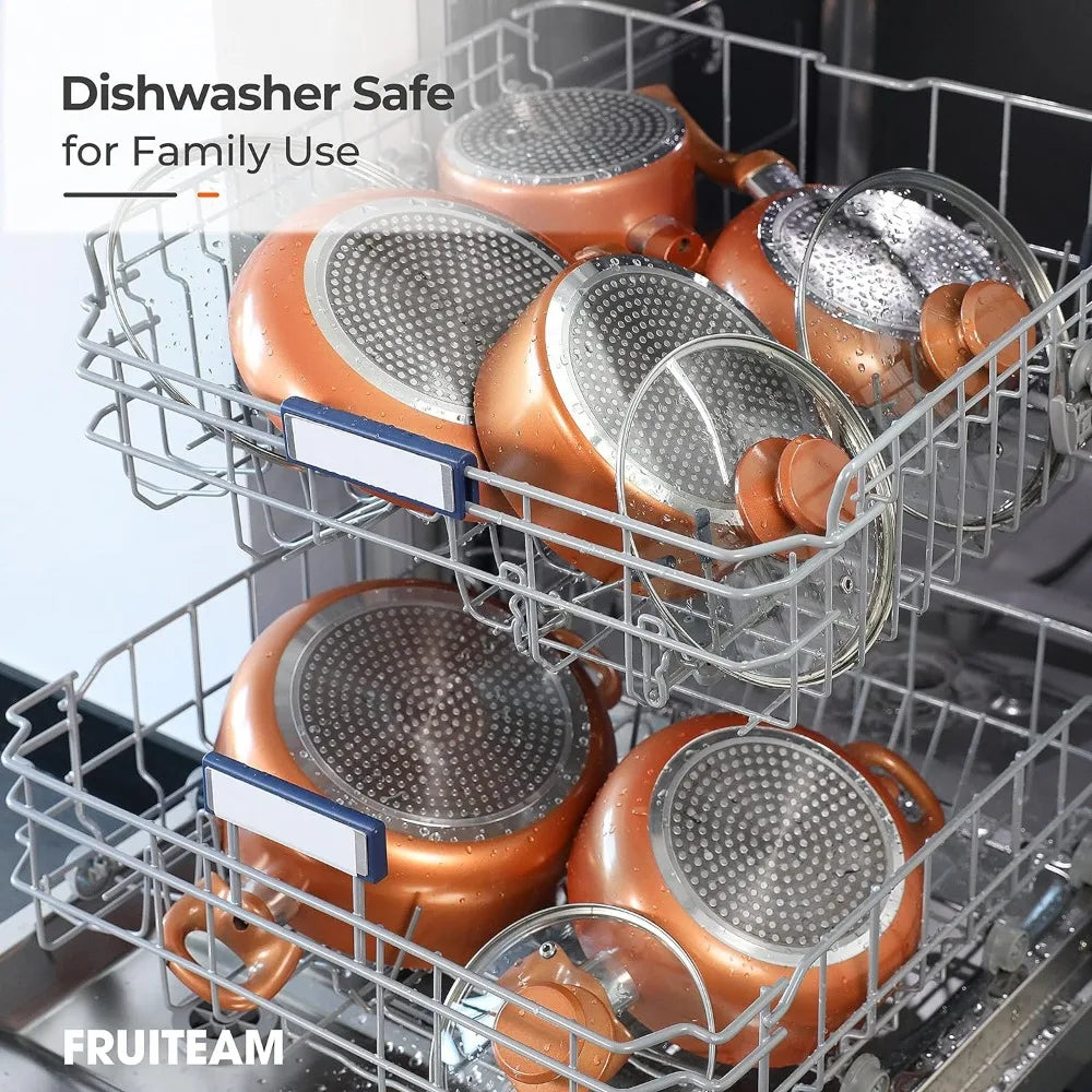 10pcs Cookware Milk Pot/Frying Pans Set