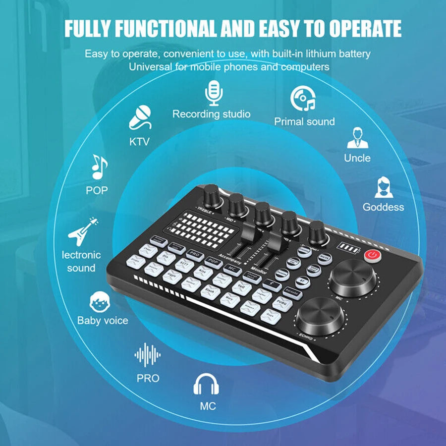 Condenser Mic with Live Sound Card Kit