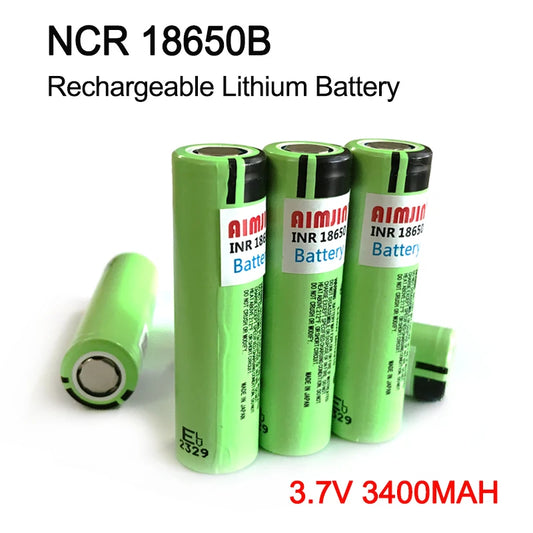 18650 3400mAh 3.7V NCR18650B Lithium Rechargeable Battery