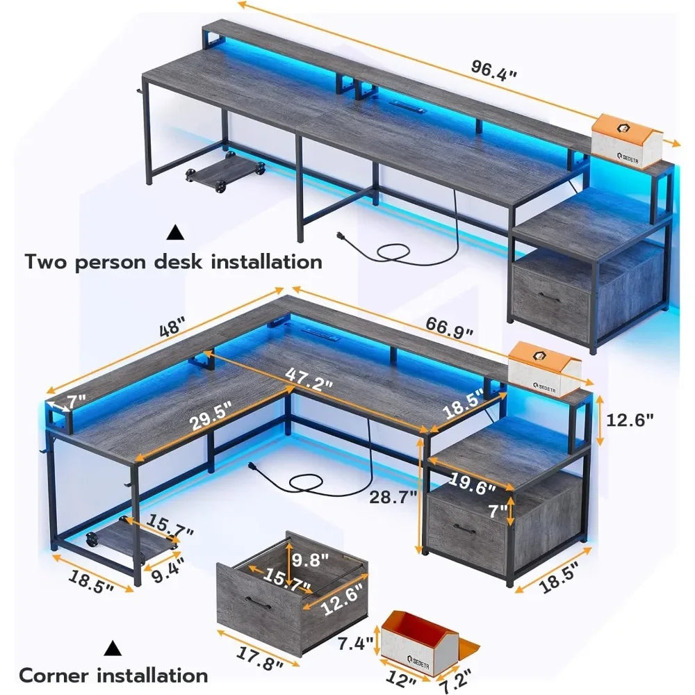 L Shaped Office Computer Desk