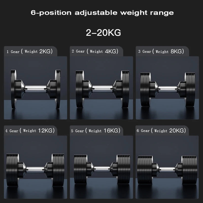 Adjustable Round Dumbbell Set