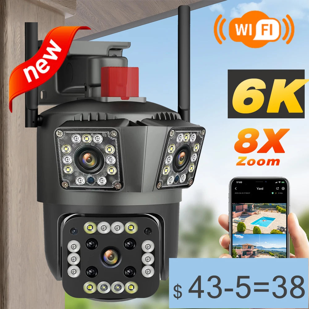 HD 8MP PTZ WiFi 4K Camera