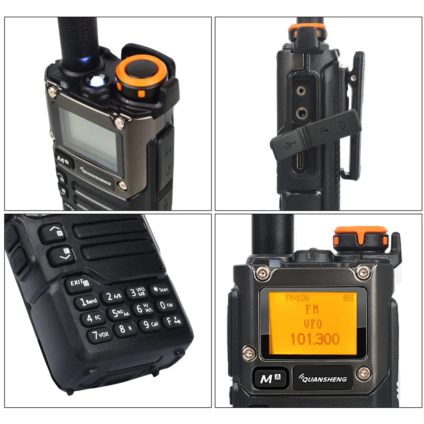 50-600MHz HF RX UV-K5 Walkie Talkie