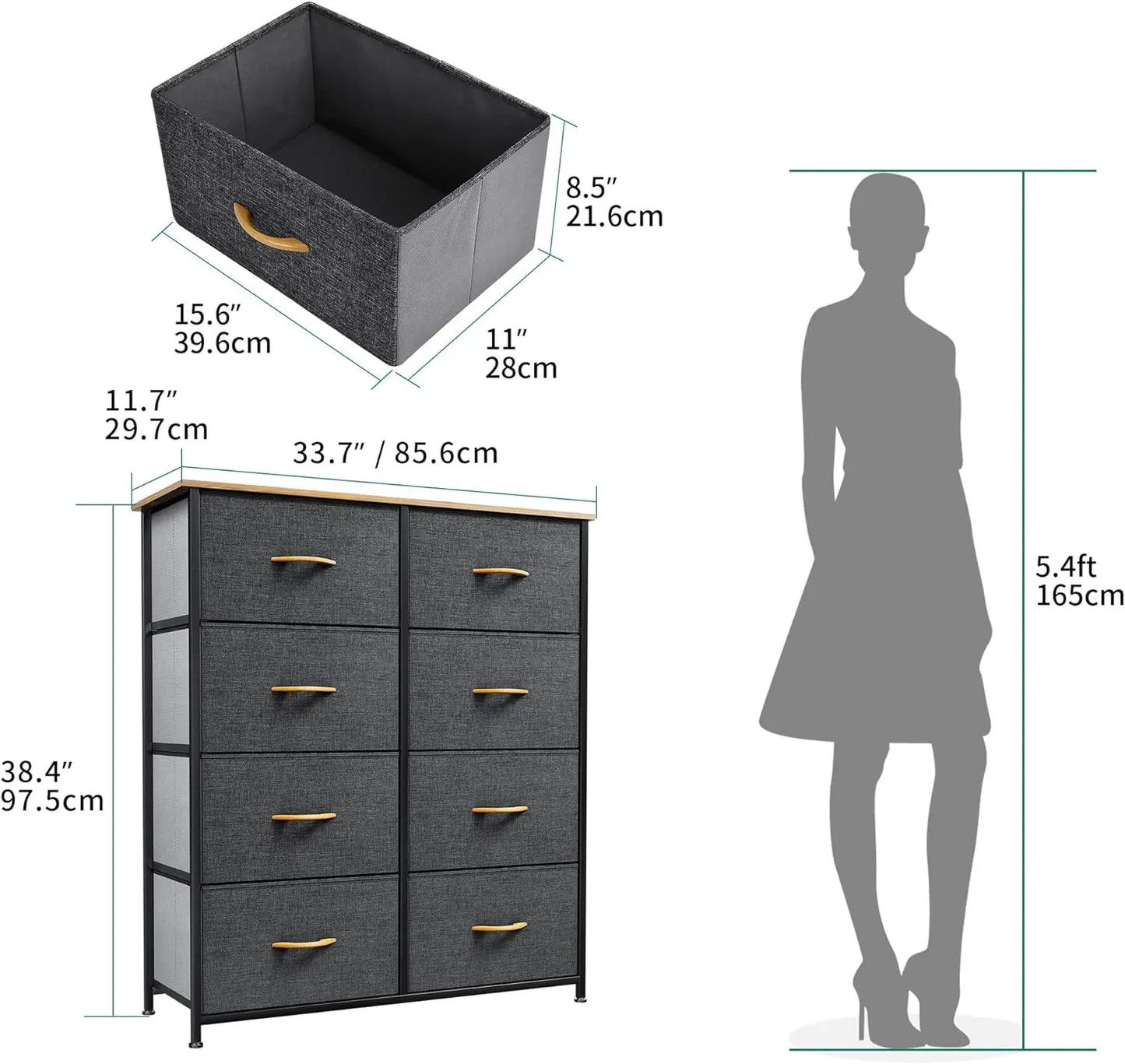 8-Drawer Fabric Storage Dresser