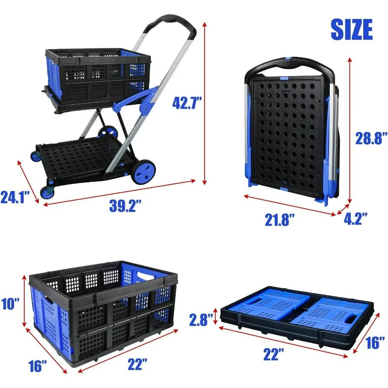 Two Tier Folding Shopping Cart