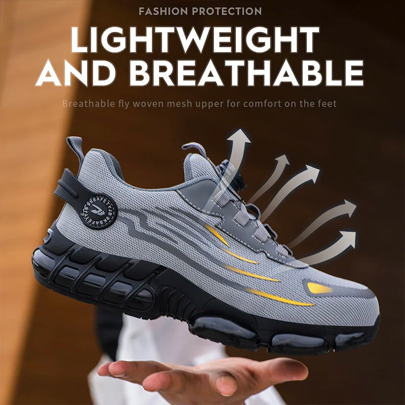 Breathable lace-free soft sole comfortable anti-smash shoes