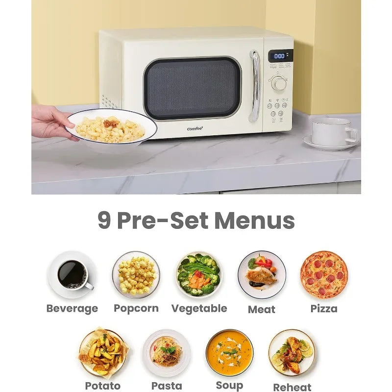 9 Preset Menus Small Microwave Oven