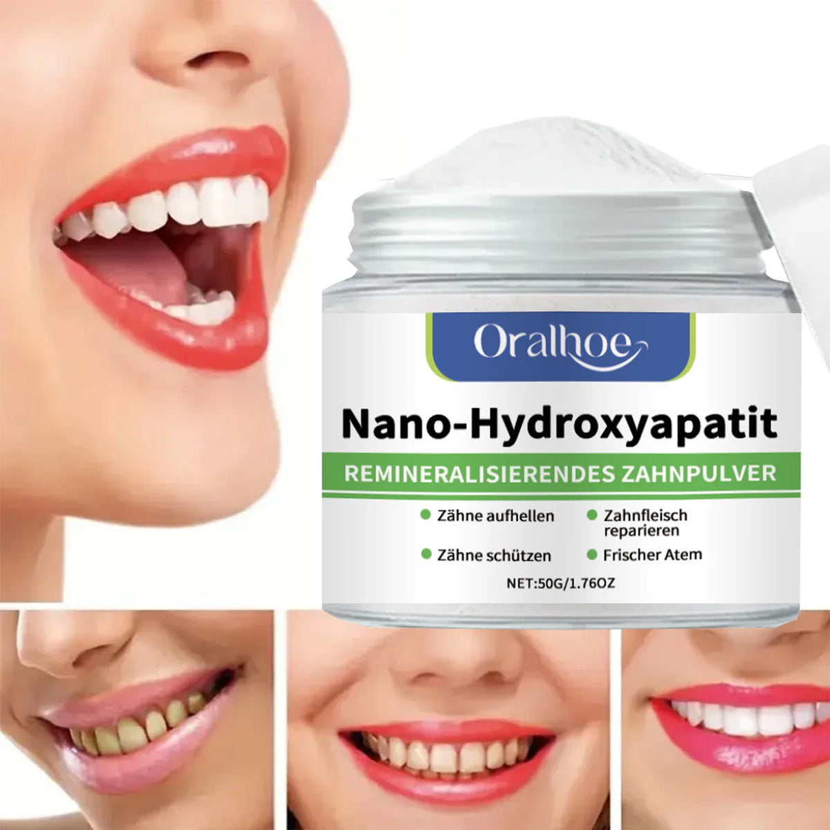 Whitening Tooth Powder with 10% Hydroxyapatite