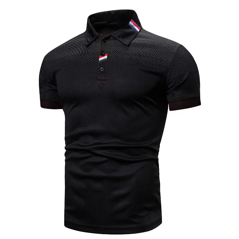 Men's 3D Digital Print Casual Polo T-Shirt