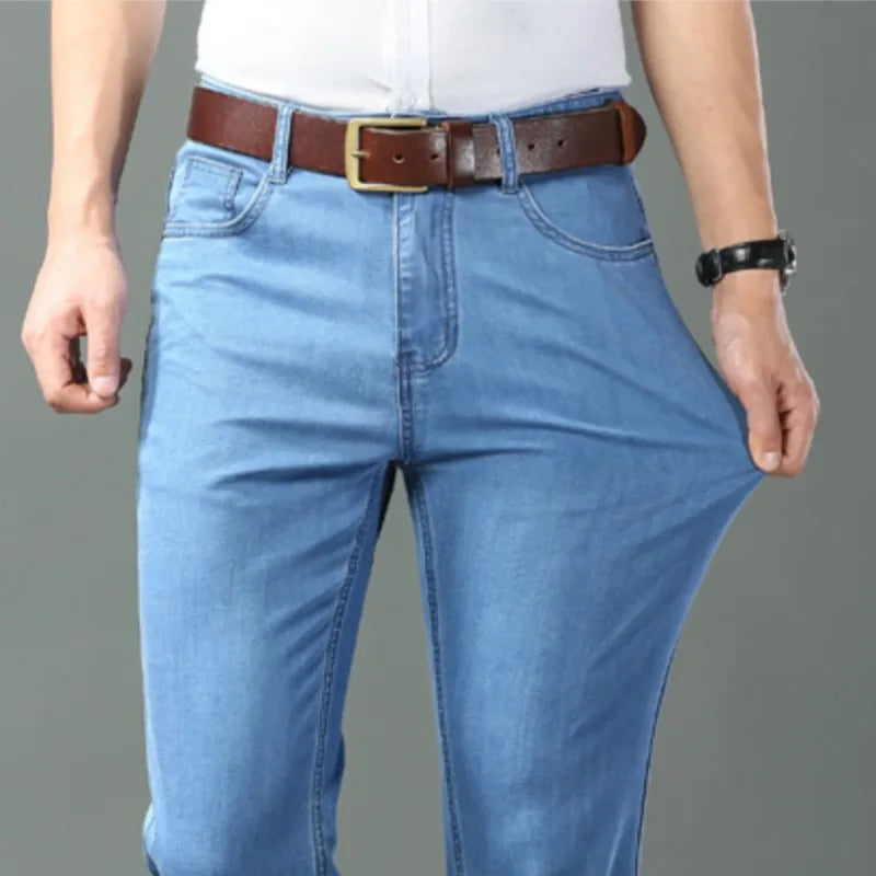 Ice Silk Thin Denim Jeans