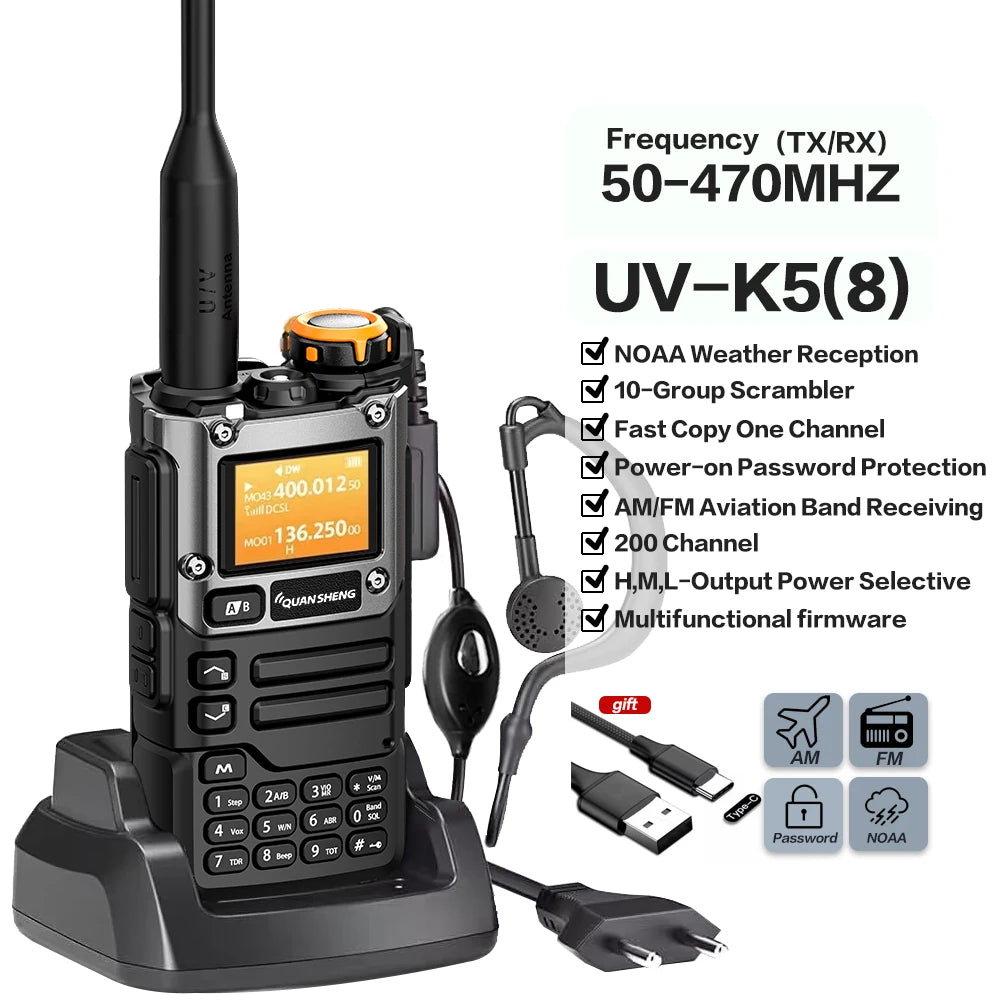 UV-K6 5W Air Band Walkie Talkie