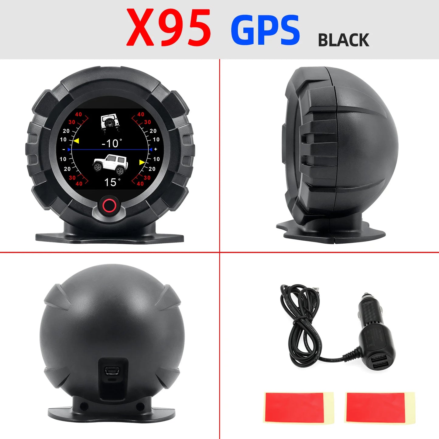X95 Head Up Display GPS HUD Slope Speedometer