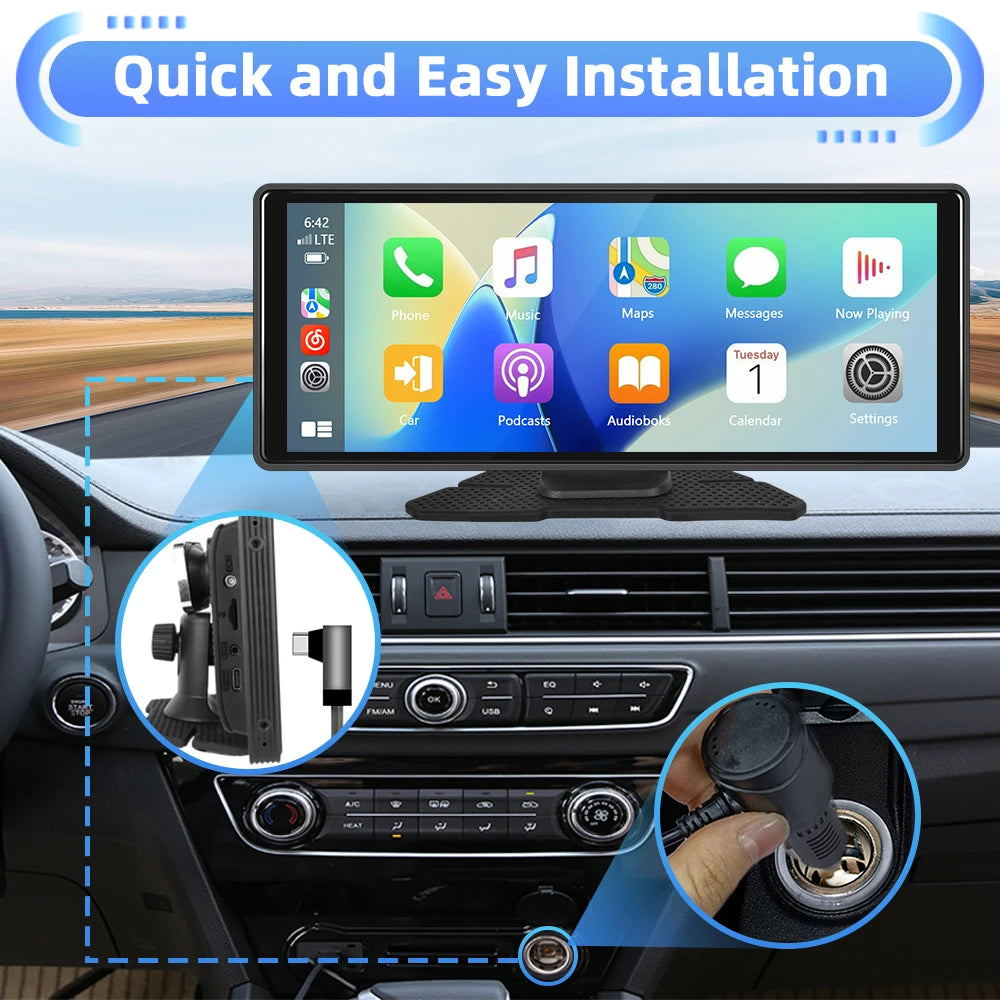 10.26inch Car DVR For Android 4+64G Dash Cam