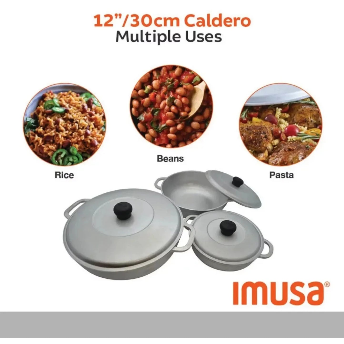 3-Piece Cast Aluminum Cookware and Cooking Pan Set