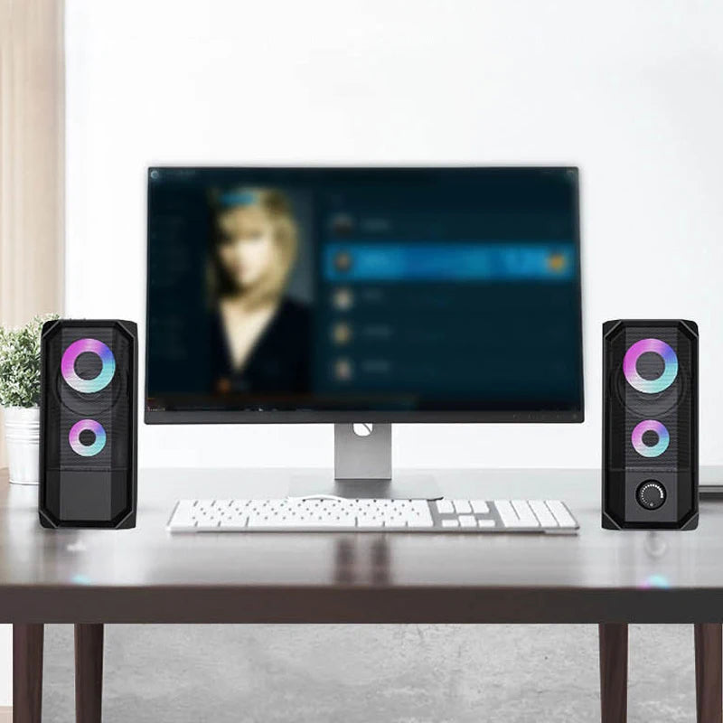 3.5mm stereo surround music RGB speakers
