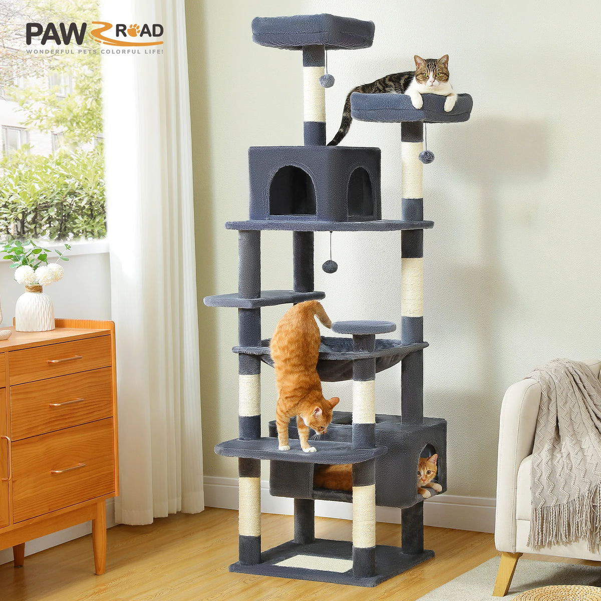 Large Cat Tree and Tower Toys