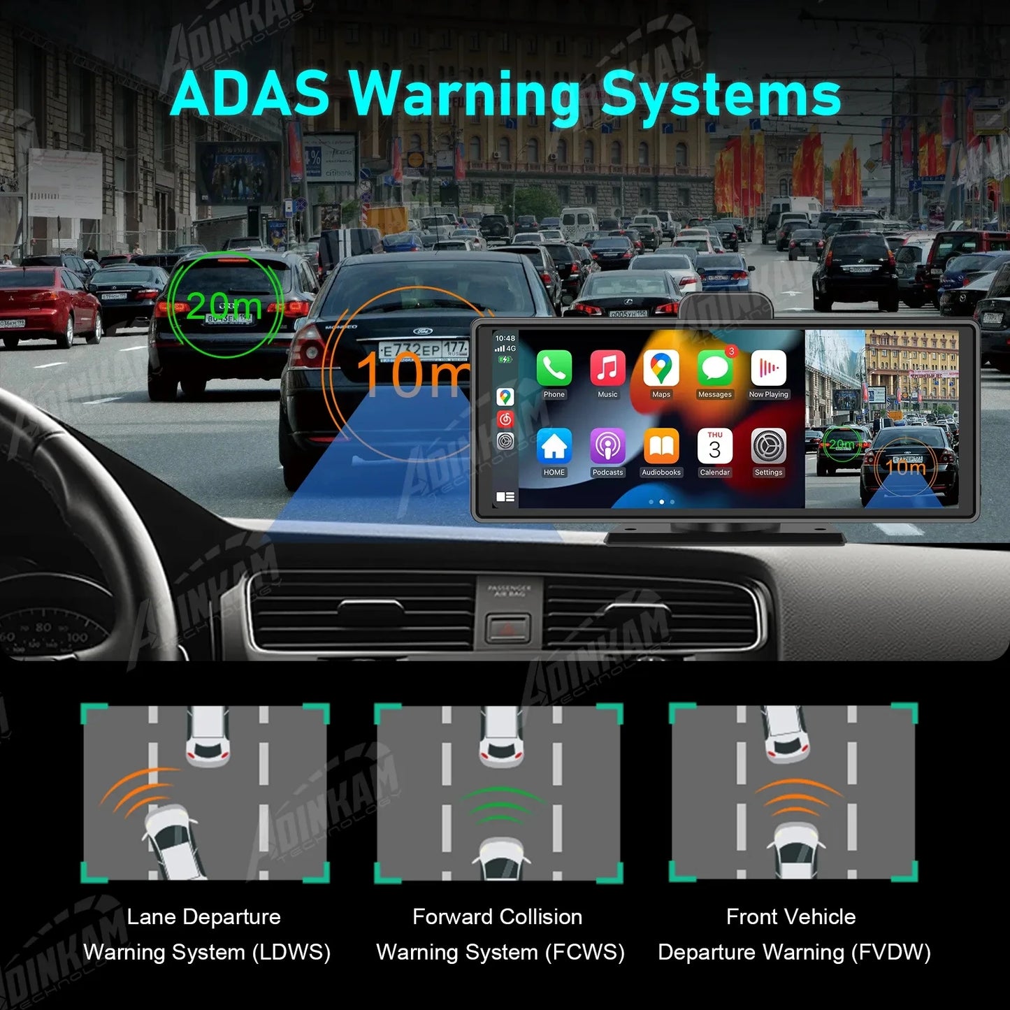 10.26Inch 5G WIFI ADAS GPS Navigation