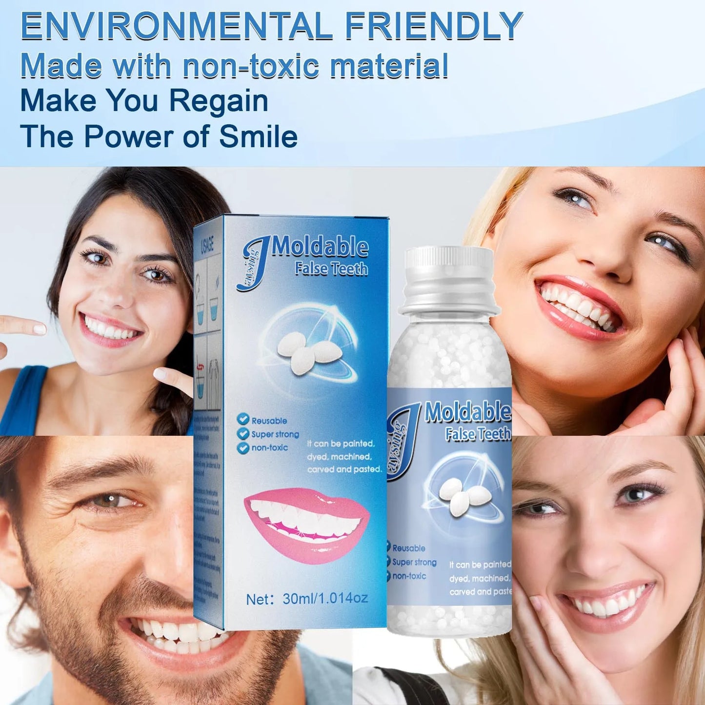 Moldable Temporary Tooth Repairing Whitening Kit