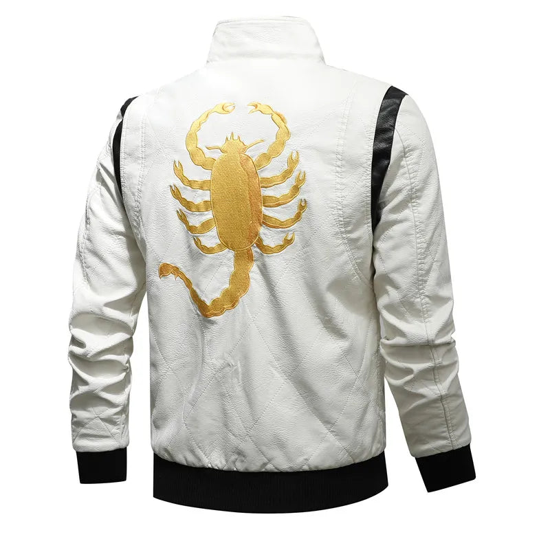 Motorcycle Bomber Leather Jacket