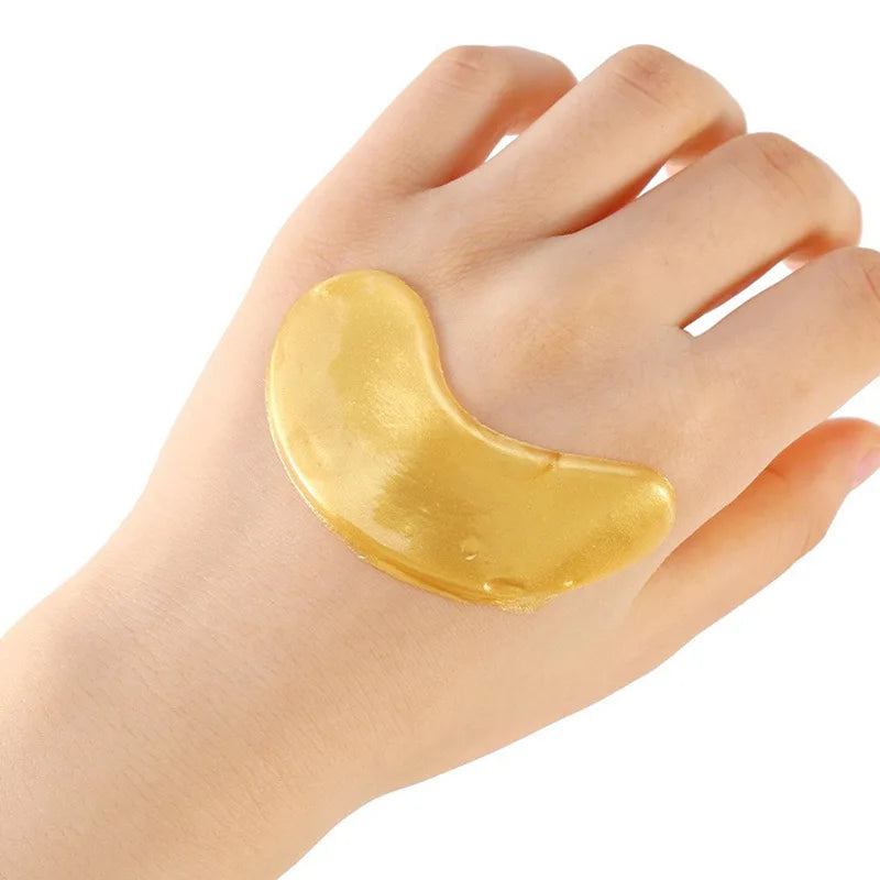 10pcs Crystal Collagen Gold Powder Eye Mask