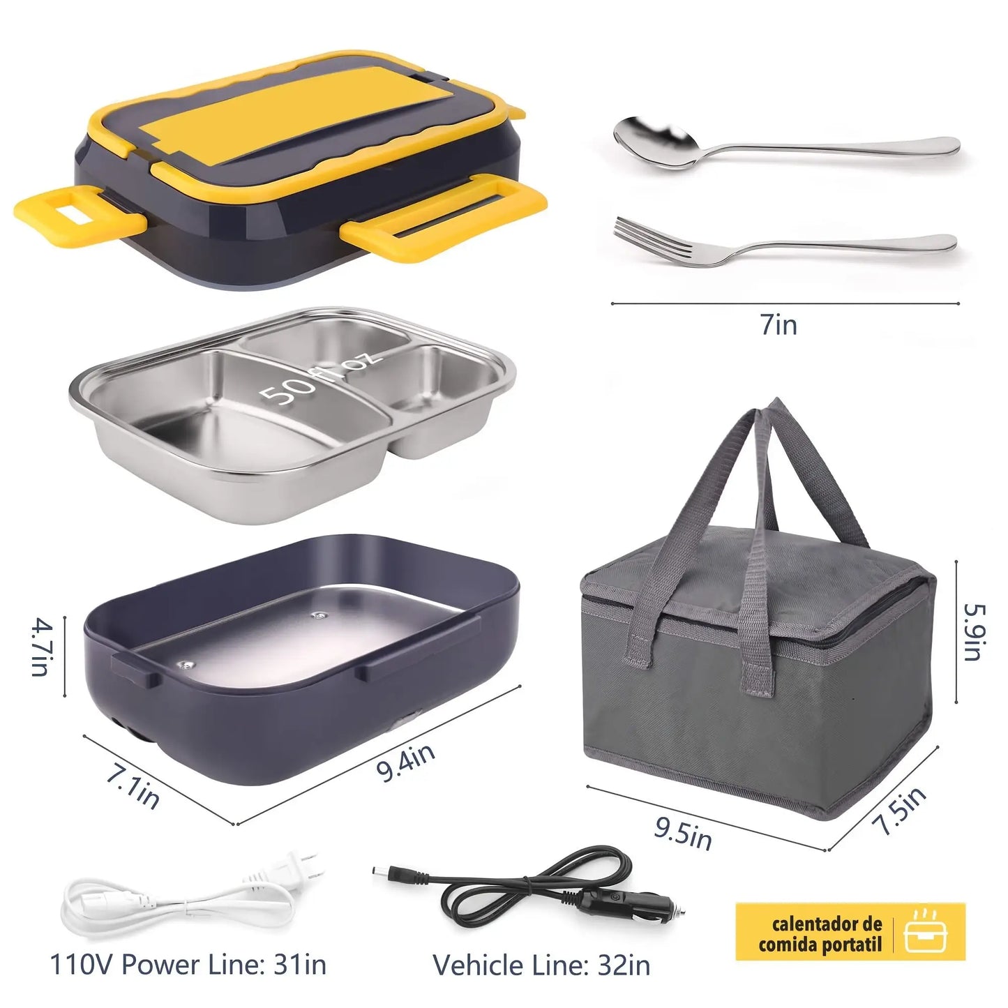 Portable Electric Lunch Box Food Heater