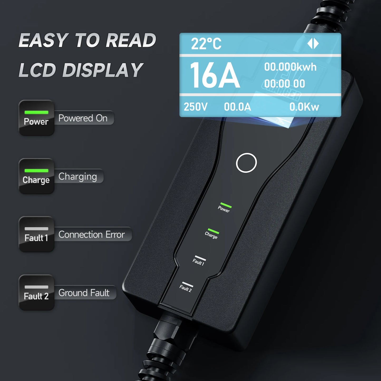 3.5KW 16A Portable EV Charger