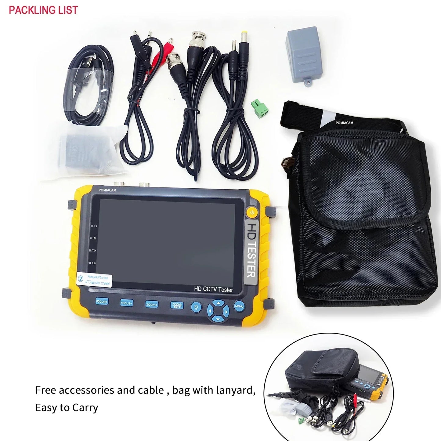 CCTV tester monitor for 8MP