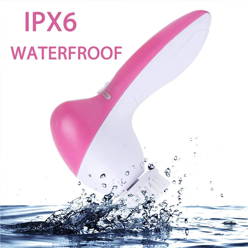 5 in 1 silicone facial massage brush