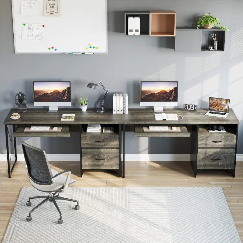 55 inch Office Desk with Drawers
