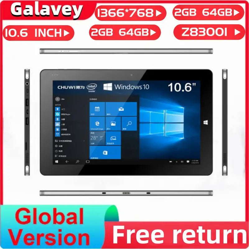 10.6 INCH Windows 10 2GB RAM DDR3 +64GB ROM Tablet